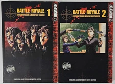 Battle Royale Vols 1 & 2 English Manga Koushun Takami 2003 Tokyopop - 1st Print!