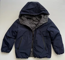 Zara Kids Hooded Navy Insulated Jacket Size 8