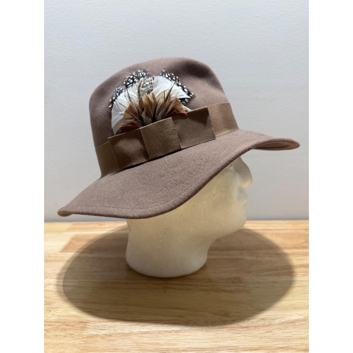 Vintage Betmar Hat Wool New York Western Feather Band Cowgirl‎ Union Made Vintage Women main image 3