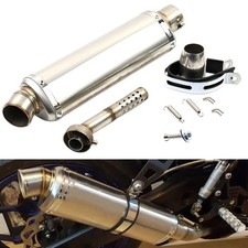 440mm Motorcycle Exhaust Pipe Tail Muffler Stainless For BMW Yamaha Kawasa Parts