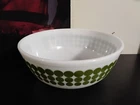 Pyrex Bowl Rare Green Polka Dot 404 Vintage 4 Quart Mixing Serving MCM Stackable