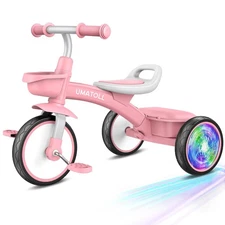 Toddler Tricycle for 18 Month to 4 Year Old Girls,Toddler Bike Toys with Adju...
