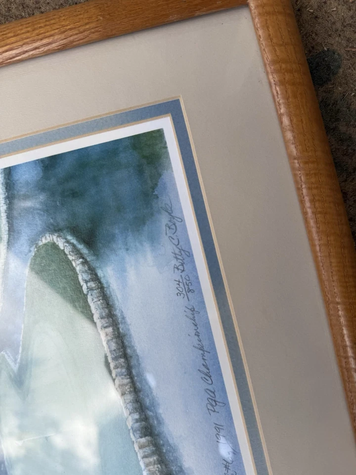 Rare PGA Championship 1991 Crooked Stick #6 by Betty C Boyle Signed 304/850 - Image 4 of 4