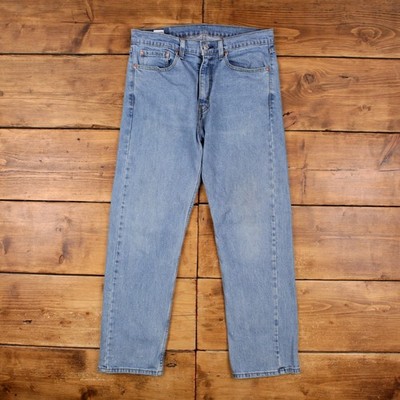 Vintage Levis 505 Jeans 34 x 30 helle Waschung gerade blau red tab Denim
