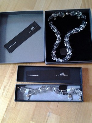 Paola Valentini Schmuckset Kette 56 cm und Armband 23 cm Design Modeschmuck