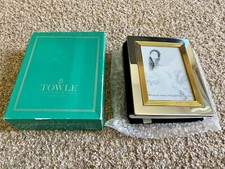 Towle Silversmiths T835101 4x6 Silver  Gold Mini Album Frame - NEW/NOS Vintage