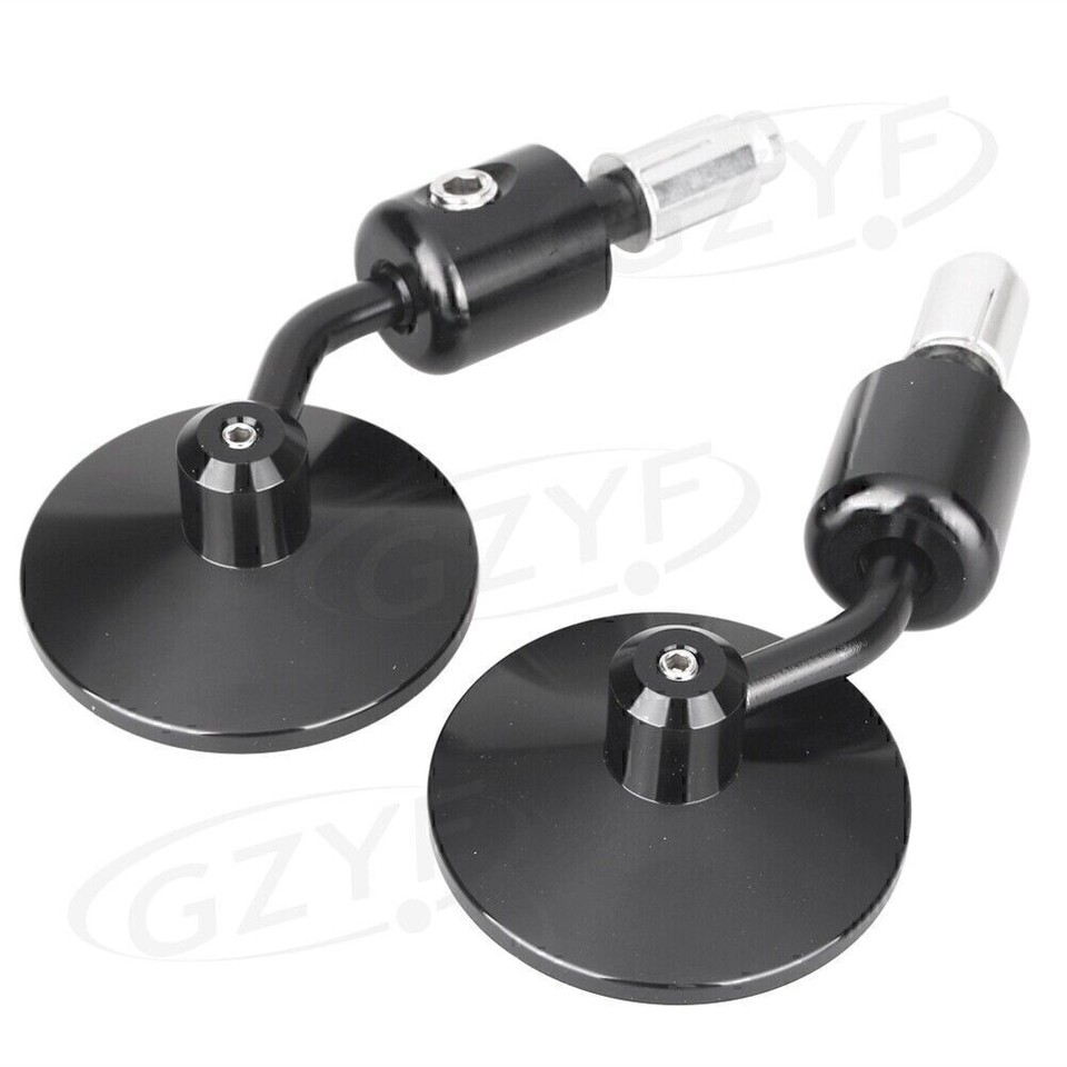 Motorcycle Round 7/8" 22mm CNC Bar End Rearview Side Mirrors Cafe - Foto 8