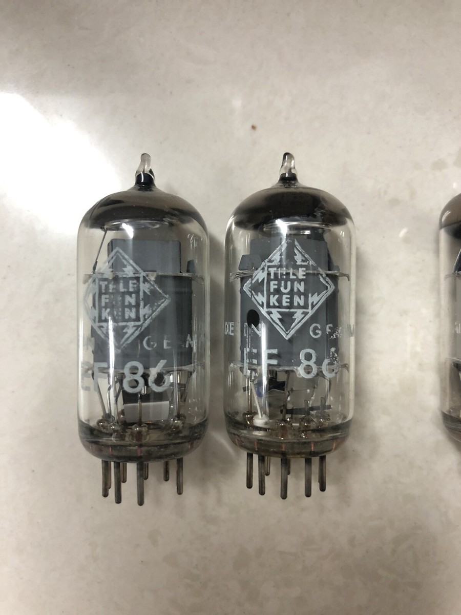 Telefunken EF86 EF806S 6267 Ribbed Plate Round Top NOS NIB