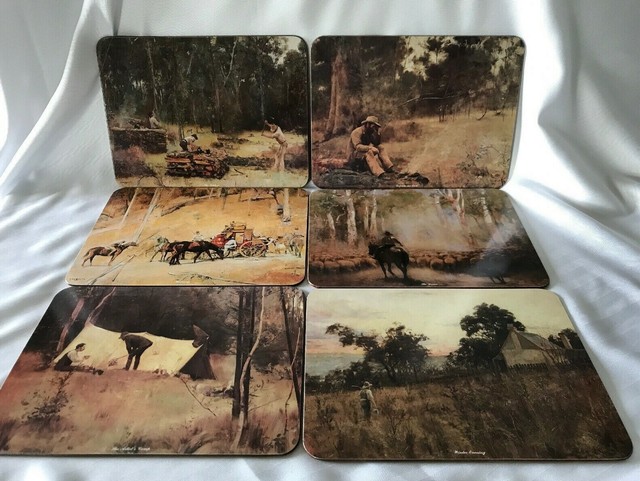6 Jason Placemats 1800 S Australia Outback Frontier Art Scenes