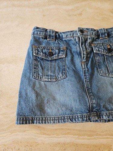 Girls Circo Size Large Denim Jean Skort Skirt With Shorts 2 Front Button... - Picture 2 of 16