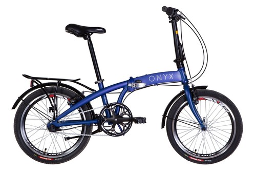 Faltrad Folding Bike 20" City Stadt Gepäckträger Rack Aluminium Blau RH 32 cm - Bild 2 von 3