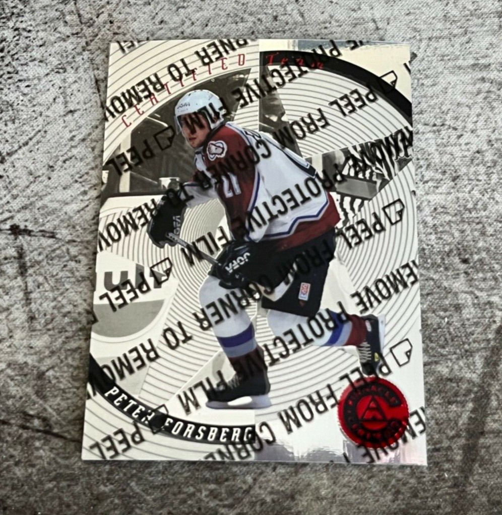 BEER Pint Glass ~ AVALANCHE Hockey Team: Peter Forsberg #21, Selanne #8 ~  ARBY'S