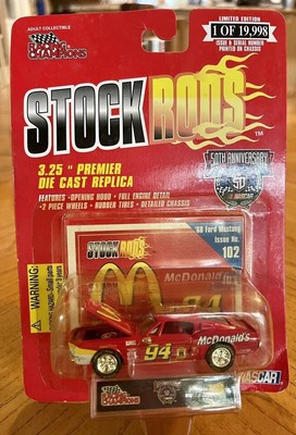 1968 MUSTANG BILL ELLIOTT FORD McDONALD'S ISSUE #102 STOCK ROD RACING CHAMPION