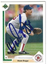 Wade Boggs Signed 1991 Upper Deck Card / Autographed IN PERSON