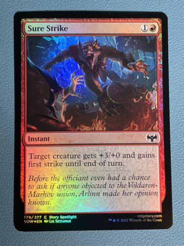 MTG Sure Strike Foil Innistrad VOW comme neuf - Photo 1/1