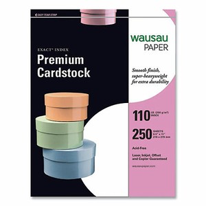 110lb stock wausau exact index card stock (759598485088)