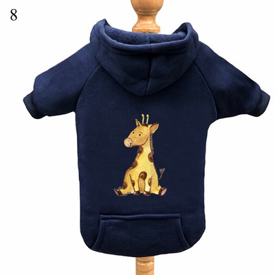 Pet Puppy Dog Clothes Winter Warm Sweater Hoodie Coat Jacket Bulldog Costume +