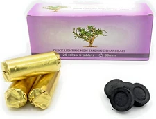 20 Rolls Perfect Quality Round Greek Orthodox Charcoal Tablets 33mm for Incense