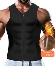 Men Sauna Vest Sweat Tank Top Corset Compression Body Shaper Sauna Shirt Workout