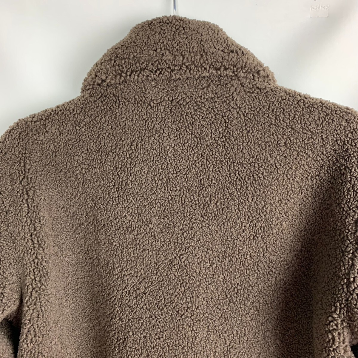 Mark Alan New York Jacket Sherpa Faux Fur Brown Collared Mark Alan New York Jacket Sherpa Faux Fur Brown Collared