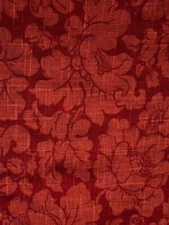 Covington 5th Avenue Upholstery Cotton Linen Fabric 8.5 yd Dark Red Floral