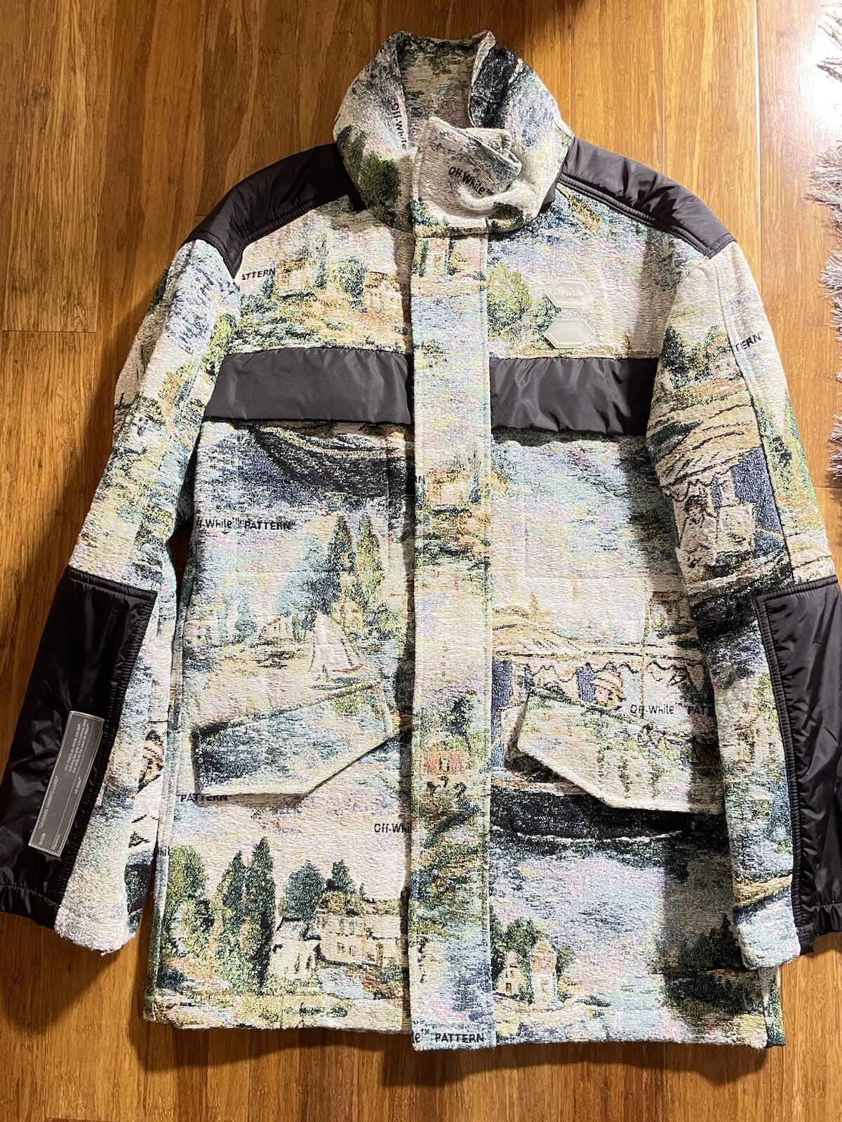 Parka Virgil Abloh Off White Jacquard Lake SS19