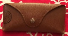 Ray-Ban Black Leather Snap/Button Case Sunglasses/Eyeglasses Soft/Hard