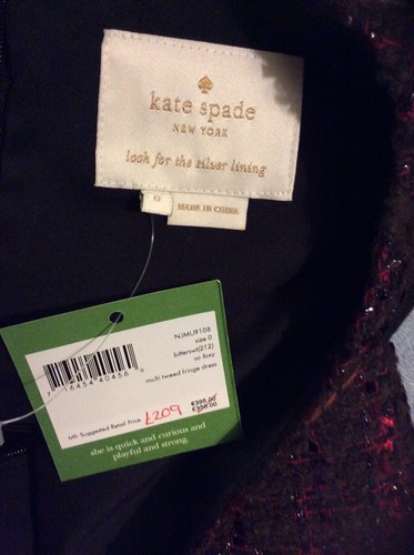 Kate Spade New York Multi Tweed Fringe Dress US 0 UK 4 RRP £350 - Picture 8 of 9