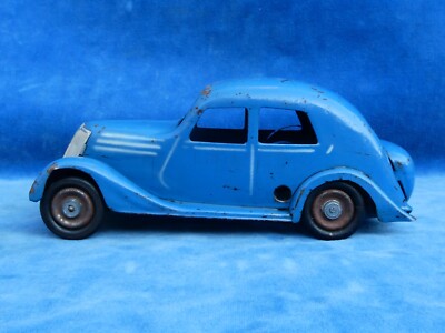 CIJ Renault 4CV mécanique grise à filet argent avec clé - Test OK - 18 cm - TBE - Jeux & Jouets