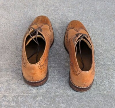 Cole Haan Tan Light Brown Leather Wingtip Oxford C09303 Mens 10 M COLE HAAN MEN main image 4
