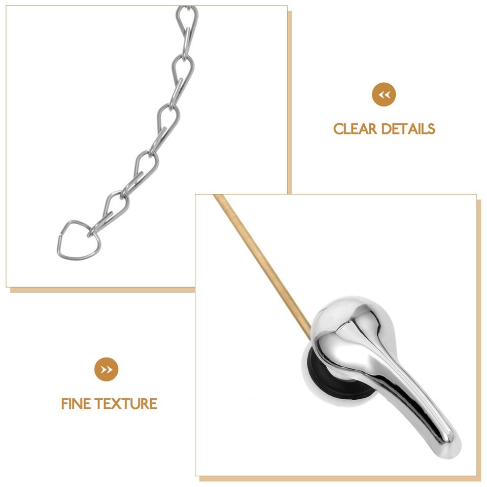 1 Set Toilet Flush Handle Toilet Tank Flush Lever Replacement Flapper