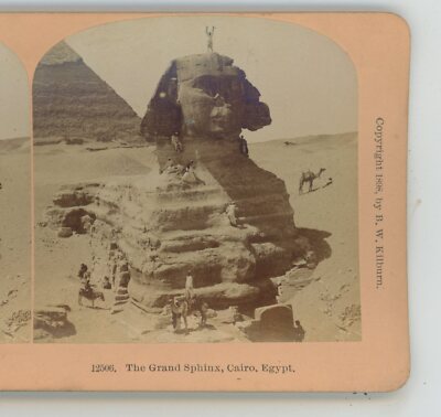 Grand Sphinx Cairo Egypt Kilburn Stereoview