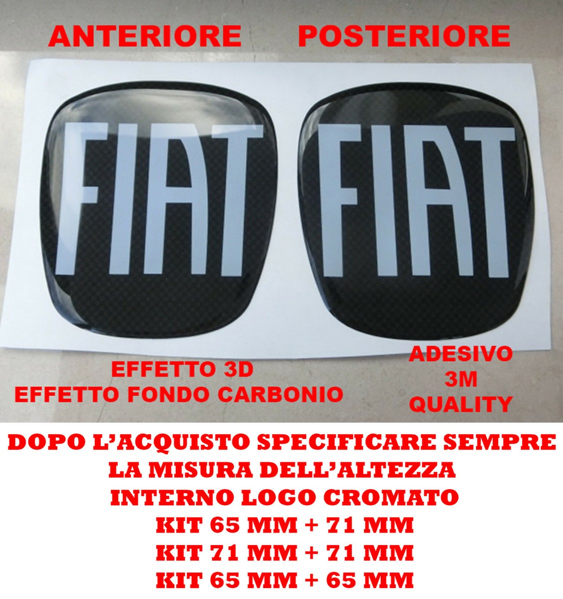Stemma Logo Adesivo Cofano Anteriore FIAT ABARTH Grande Punto Evo Originale New - Foto 7