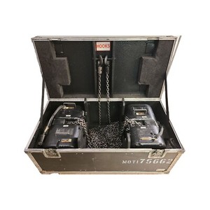 Columbus Mckinnon CM Lodestar 1 Ton Single Brake Motor 60' lift Lot of 2 w. Case