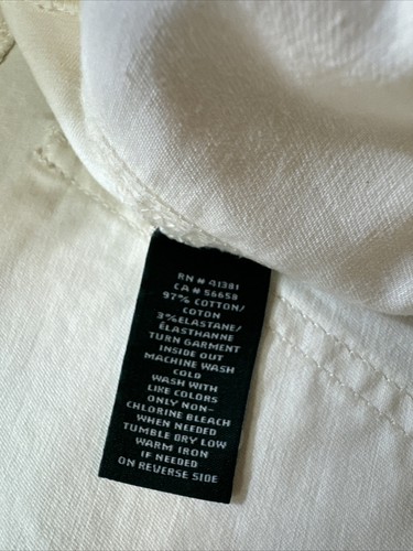 Ralph Lauren Cargo Ankle Pants Women’s 16 Cream Color Zip Trim Plus Size New - Picture 5 of 9