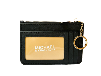 MICHAEL KORS JET SET TRAVEL SMALL COIN POUCH ID HOLDER LEATHER