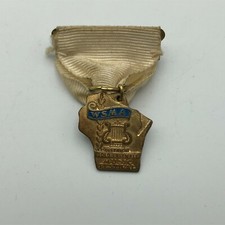 Vtg WSMA Wisconsin School Music Assoc Festiva Solo Ensemble Award Medal Pin B4