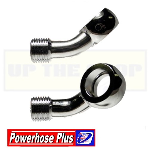 Venhill 45 deg x 20 right M10 banjo to 1/8 bsp Quickbuild brake line