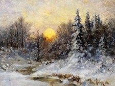 winter forest fir tree by J. Klever Tile Mural Kitchen Backsplash Marble Ceramic