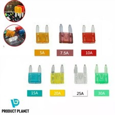 Image of Mini Blade Fuses High Quality For Car Van Bike 5A 7.5A 10A 15A 20A 25A 30A