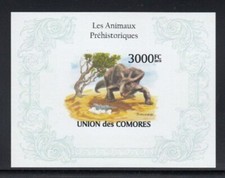 COMOROS Prehistoric Animals MNH souvenir sheet