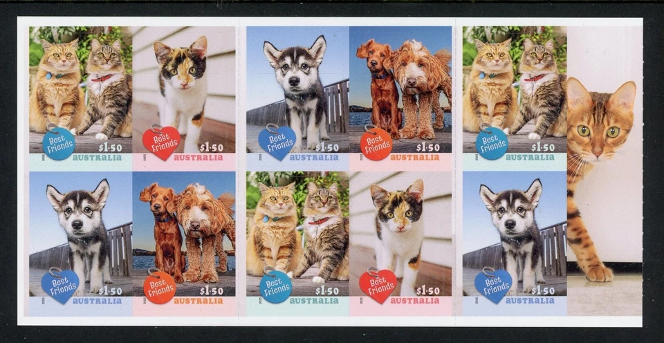 Australia 2025 Best Friends Dogs & Cats Self adhesive BOOKLET Mint MNH Animals - Image 2 of 2