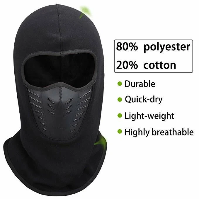 Halloween Balaclava Full Face Mask Anti-Saliva Cover Fleece Cap Skiing Cycling - Image 3 of 4
