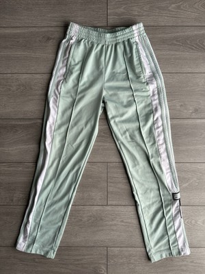 Adidas Originals Adibreak Pants Button Down Womens Sz Small UK 8 Mint Green