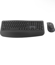 Logitech Wave Keys Wireless Ergonomic Keyboard  Mouse Combo Bluetooth Graphite