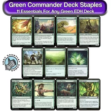 GREEN Commander Deck Staples Pack MTG Bundle EDH Kit Magic Draw Ramp Interaction