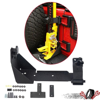 #ad For 07 18 Jeep Wrangler JK Rear Door High Lift Jack Mount Bracket Tailgate $32.99