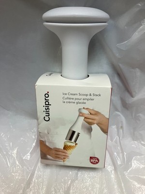 Cuisipro Scoop & Stack Ice Cream Scoop | White, New original pkg.