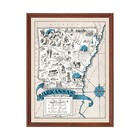 Old Map of Arkansas 1931 - Vintage Arkansas Art