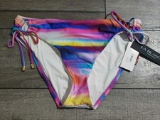 La Blanca Women's Side Tie Hipster Bikini Bottom Swimsuit Bottom Sz 12